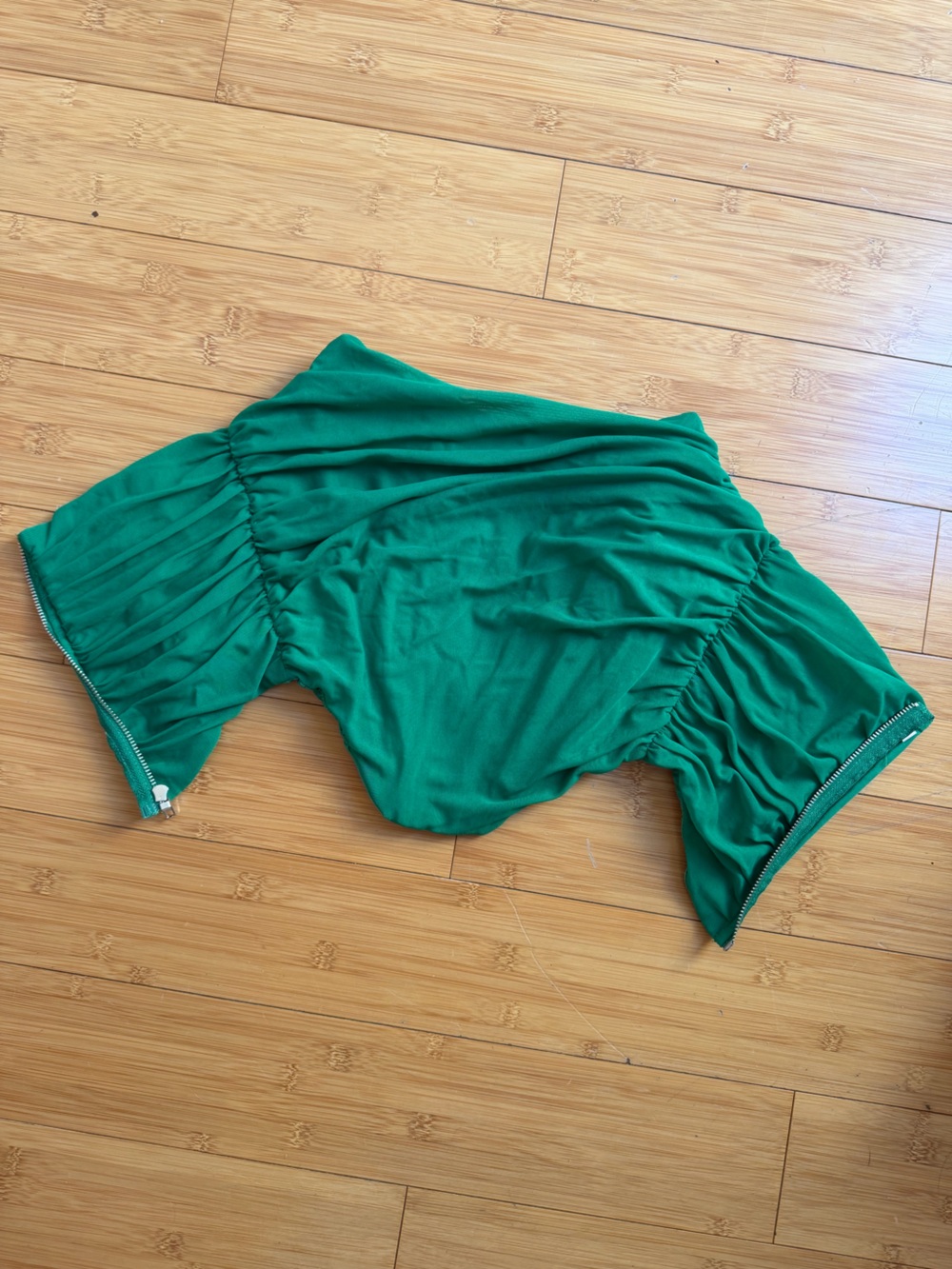 Green Strapless corset